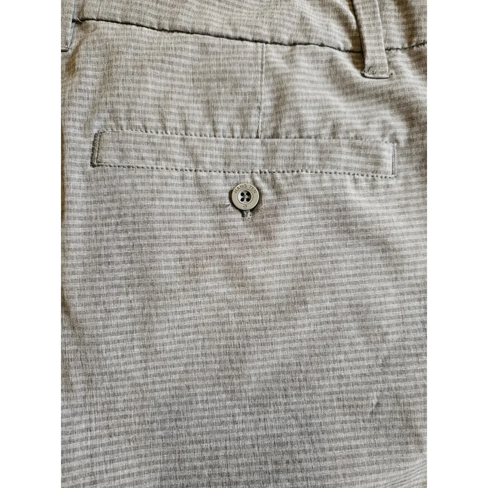 Hang Ten Shorts Men's 36 Gray Flat Front Chino Performance Polyester (35x10.5)
